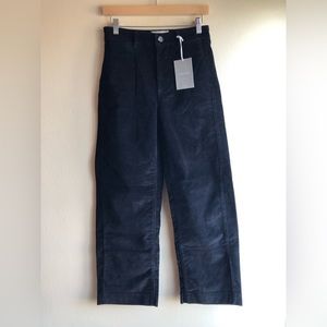 NEW Everlane The Corduroy Wide-Leg Black Pant Size 4